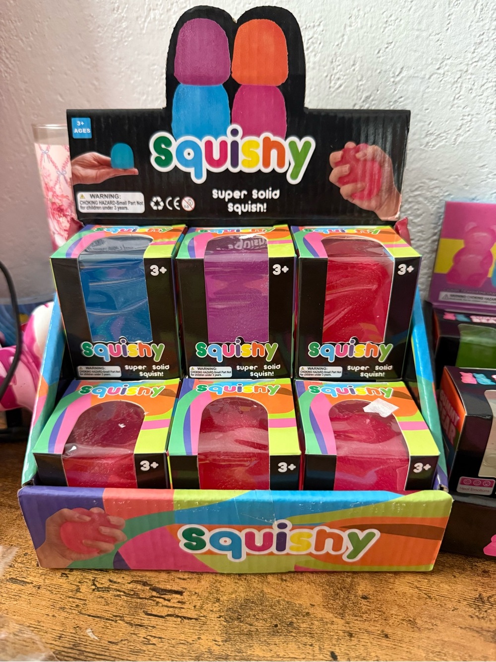 Candy gumdrop squishy- blue, pink, red, purple